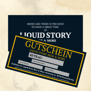 Verzehr-Gutschein Bar Liquid Story Beer & More